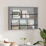 vidaXL Magazine Rack Black Oak 60 x 12 x 70 cm Engineered Wood