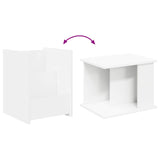 vidaXL Tijdschriftenrek met plank Wit 35 x 35 x 45 cm Bewerkt hout