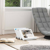 vidaXL Tijdschriftenrek met plank Wit 53 x 40 x 28.5 cm Bewerkt hout