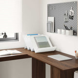 vidaXL Tijdschriftenrek met plank Wit 53 x 40 x 28.5 cm Bewerkt hout