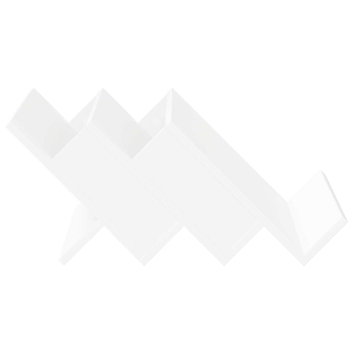 vidaXL Tijdschriftenrek met plank Wit 53 x 40 x 28.5 cm Bewerkt hout