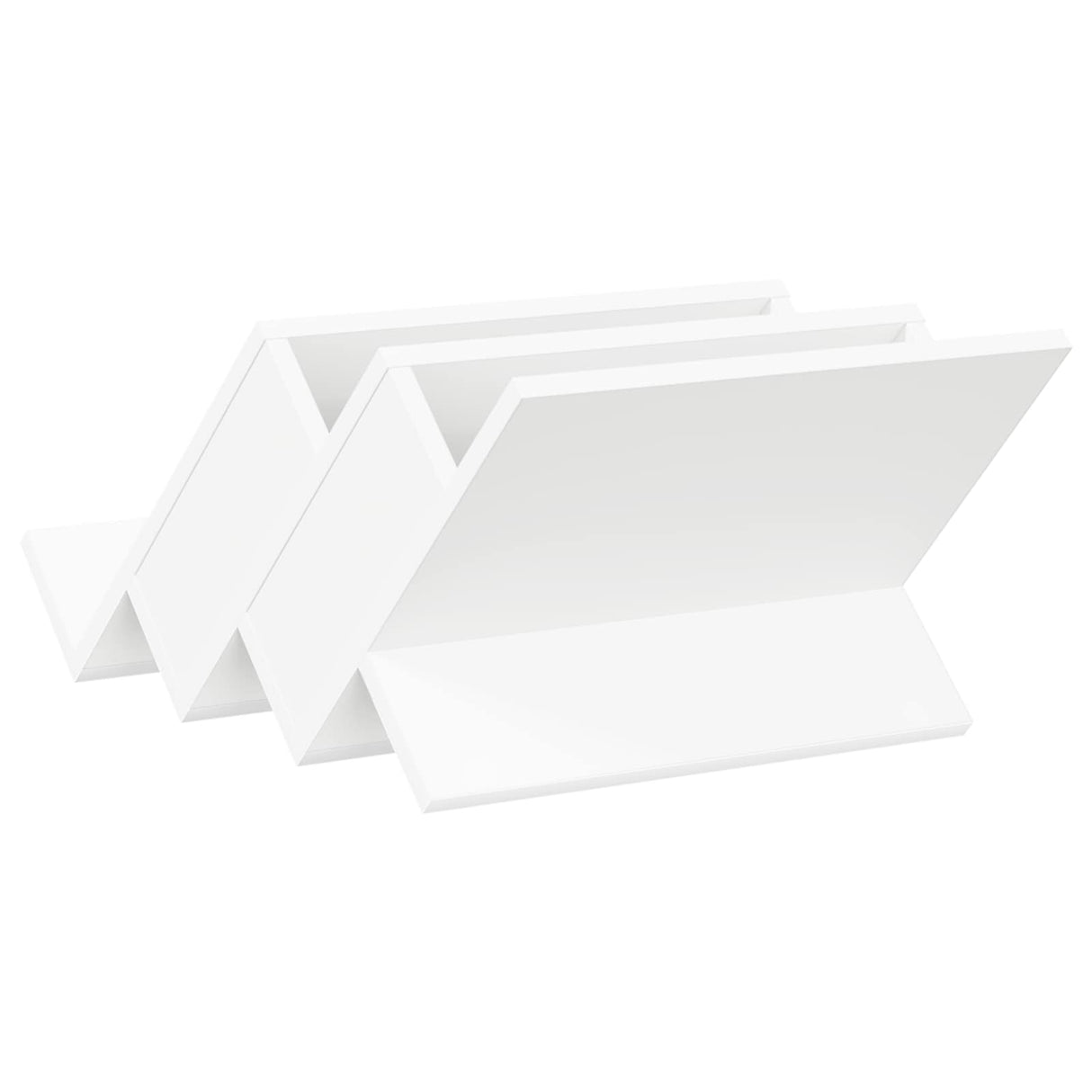 vidaXL Tijdschriftenrek met plank Wit 53 x 40 x 28.5 cm Bewerkt hout