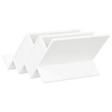 vidaXL Tijdschriftenrek met plank Wit 53 x 40 x 28.5 cm Bewerkt hout