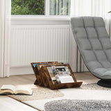 vidaXL Tijdschriftenrek met plank Wit 53 x 40 x 28.5 cm Bewerkt hout