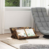 vidaXL Tijdschriftenrek met plank Wit 53 x 40 x 28.5 cm Bewerkt hout