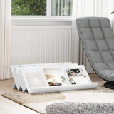 vidaXL Tijdschriftenrek met plank Wit 53 x 40 x 28.5 cm Bewerkt hout