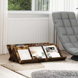 vidaXL Tijdschriftenrek met plank Wit 53 x 40 x 28.5 cm Bewerkt hout