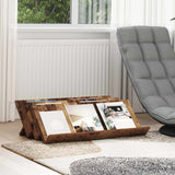 vidaXL Tijdschriftenrek met plank Wit 53 x 40 x 28.5 cm Bewerkt hout