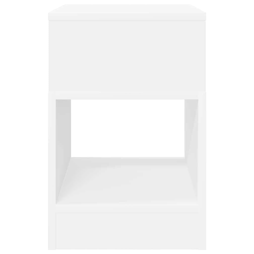 vidaXL Bijzettafel Wit 30,5 x 30 x 45 cm Bewerkt hout