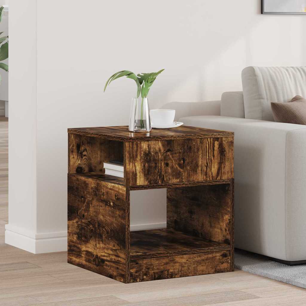 vidaXL Bijzettafel Wit 30,5 x 30 x 45 cm Bewerkt hout