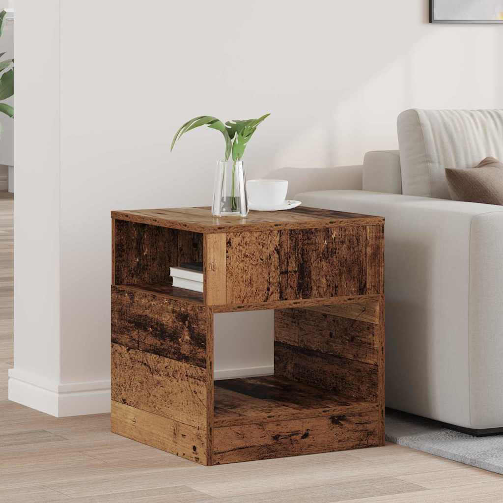 vidaXL Bijzettafel Wit 30,5 x 30 x 45 cm Bewerkt hout