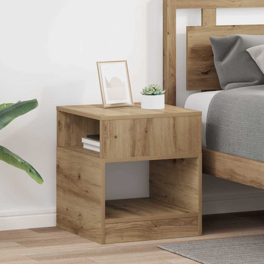 vidaXL Bijzettafel Wit 30,5 x 30 x 45 cm Bewerkt hout