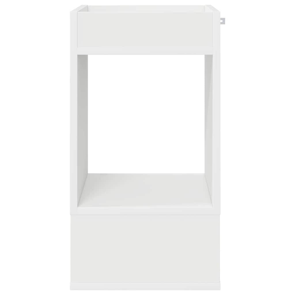 vidaXL Bijzettafel Wit 30 x 30 x 56 cm Bewerkt hout