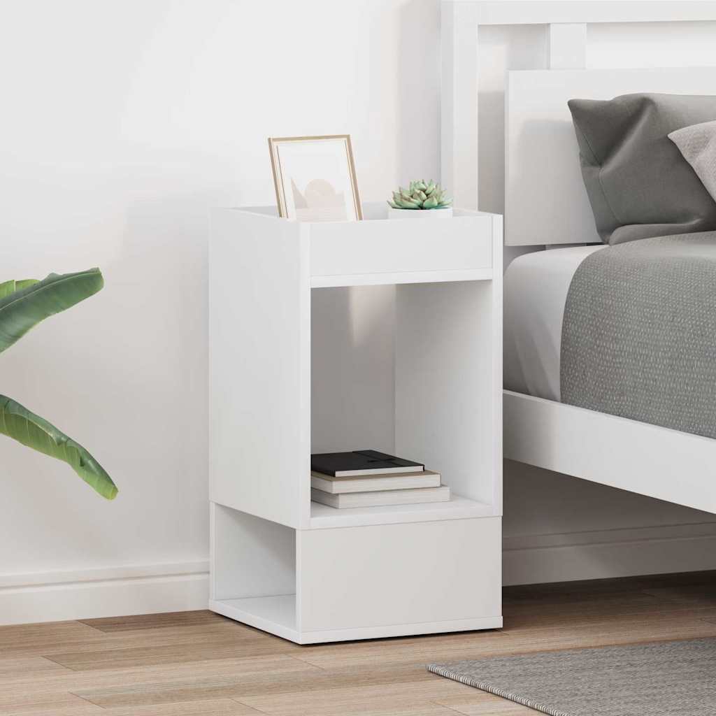 vidaXL Bijzettafel Wit 30 x 30 x 56 cm Bewerkt hout