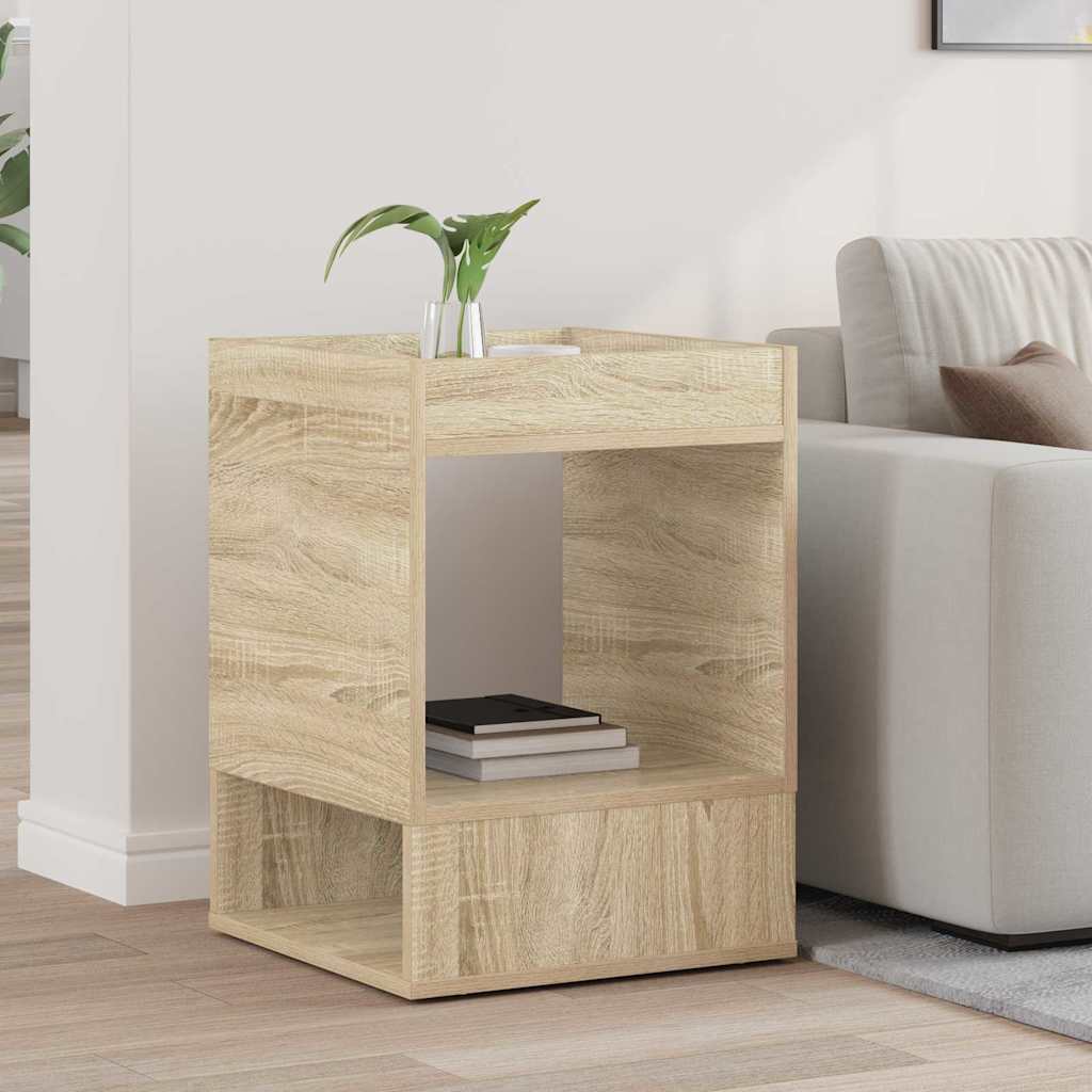 vidaXL Bijzettafel Wit 30 x 30 x 56 cm Bewerkt hout