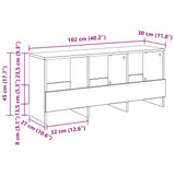 vidaXL Magazine Rack White 102 x 30 x 45 cm