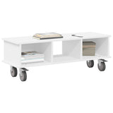 vidaXL TV Stand Wit 100 x 35 x 35 cm Bewerkt hout