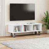 vidaXL TV Stand Wit 100 x 35 x 35 cm Bewerkt hout