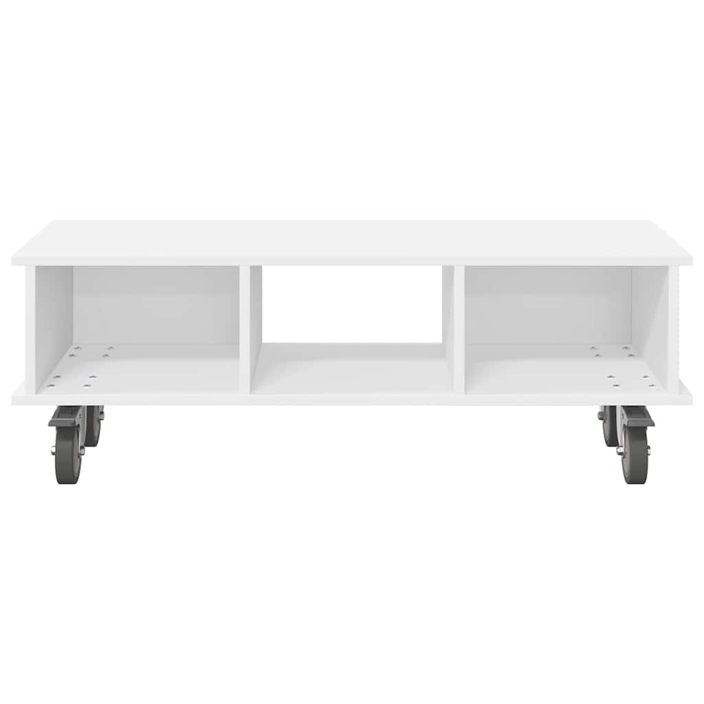 vidaXL TV Stand Wit 100 x 35 x 35 cm Bewerkt hout