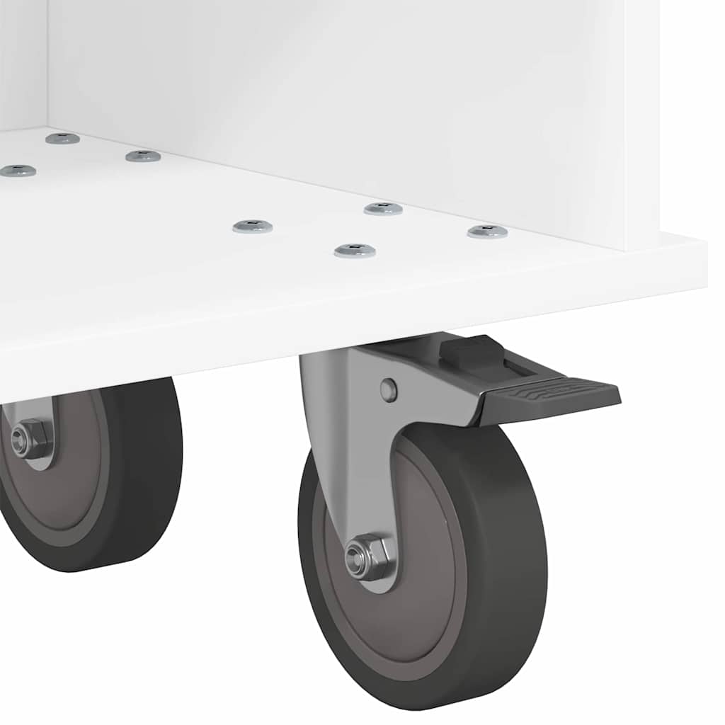 vidaXL TV Stand Wit 100 x 35 x 35 cm Bewerkt hout