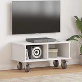 vidaXL TV Stand Wit 100 x 35 x 35 cm Bewerkt hout