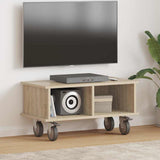 vidaXL TV Stand Wit 100 x 35 x 35 cm Bewerkt hout