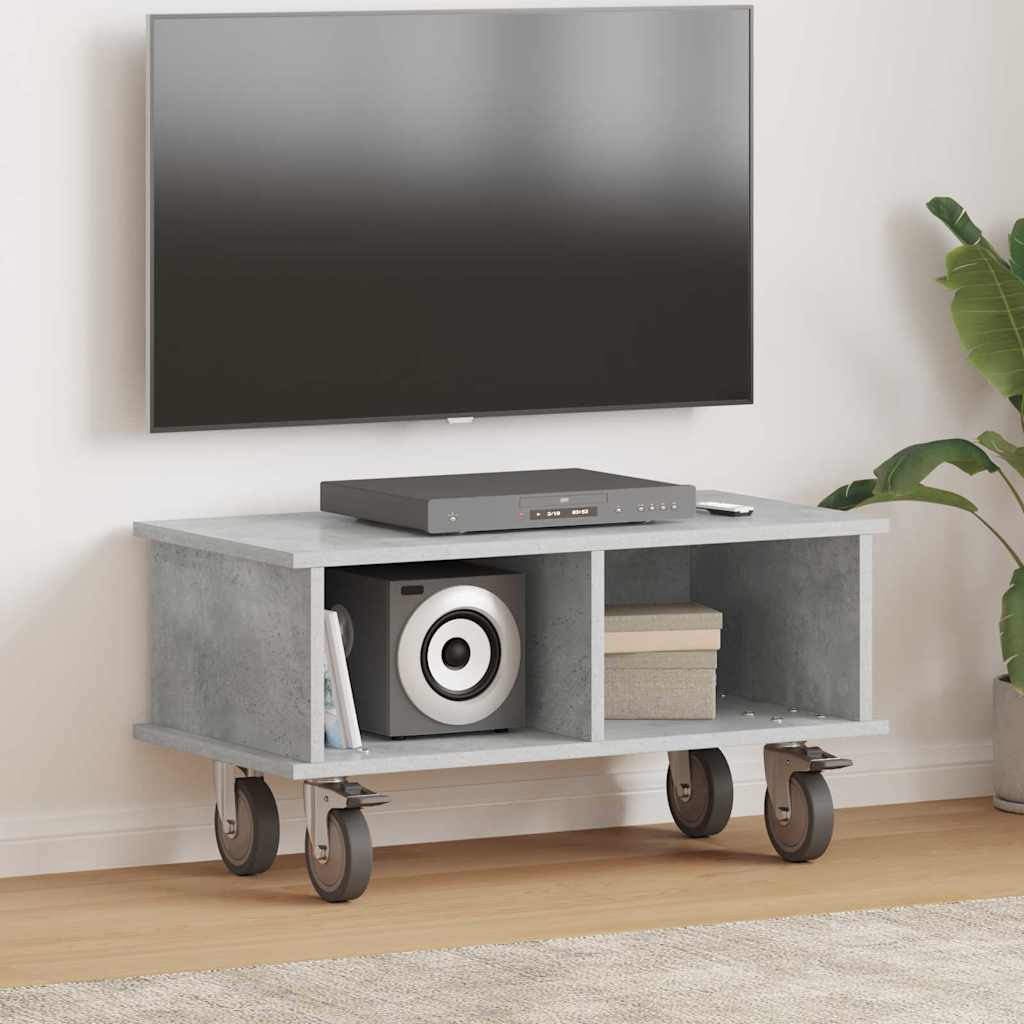 vidaXL TV Stand Wit 100 x 35 x 35 cm Bewerkt hout
