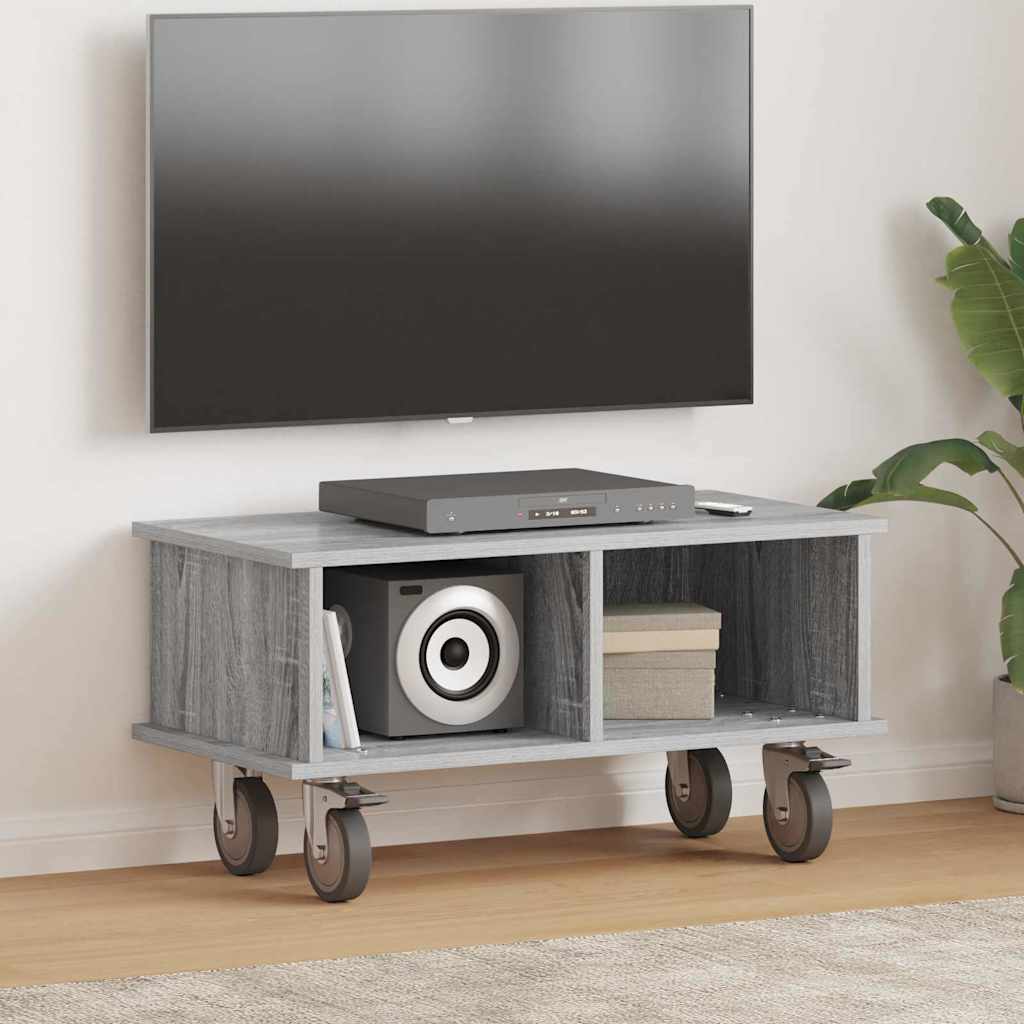 vidaXL TV Stand Wit 100 x 35 x 35 cm Bewerkt hout