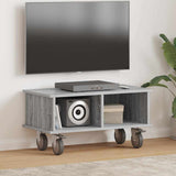 vidaXL TV Stand Wit 100 x 35 x 35 cm Bewerkt hout
