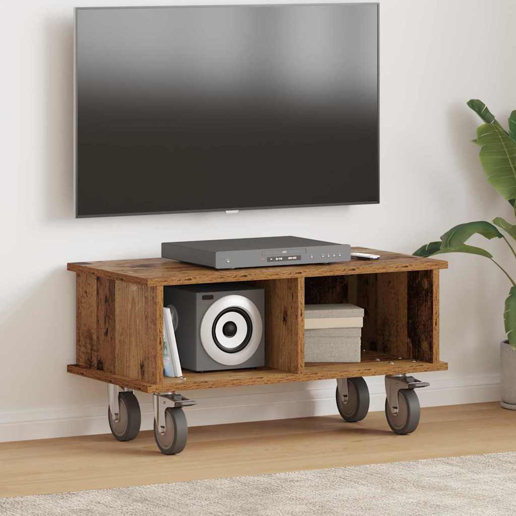 vidaXL TV Stand Wit 100 x 35 x 35 cm Bewerkt hout