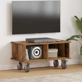 vidaXL TV Stand Wit 100 x 35 x 35 cm Bewerkt hout
