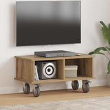 vidaXL TV Stand Wit 100 x 35 x 35 cm Bewerkt hout