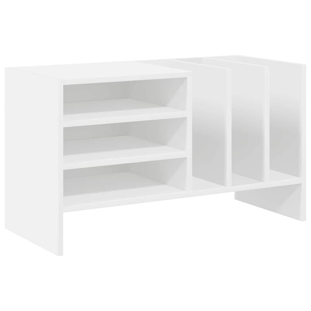 vidaXL Platenkast met plank Wit 78,5 x 35 x 45 cm Bewerkt hout