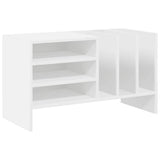 vidaXL Platenkast met plank Wit 78,5 x 35 x 45 cm Bewerkt hout