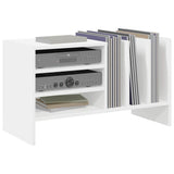 vidaXL Platenkast met plank Wit 78,5 x 35 x 45 cm Bewerkt hout