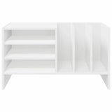vidaXL Platenkast met plank Wit 78,5 x 35 x 45 cm Bewerkt hout