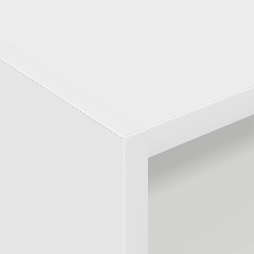 vidaXL Platenkast met plank Wit 78,5 x 35 x 45 cm Bewerkt hout