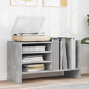 vidaXL Platenkast met plank Wit 78,5 x 35 x 45 cm Bewerkt hout