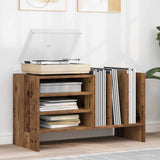 vidaXL Platenkast met plank Wit 78,5 x 35 x 45 cm Bewerkt hout