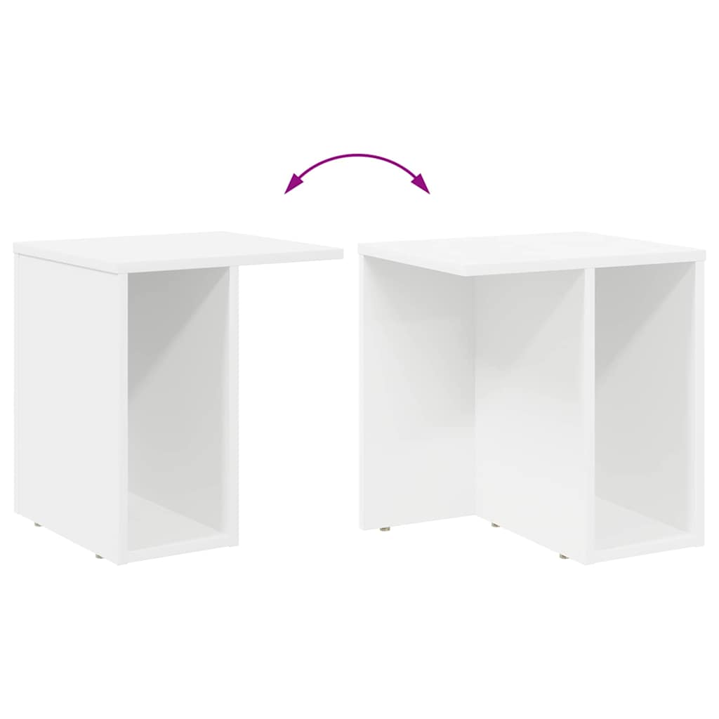 vidaXL Side Table White 37 x 32 x 40 cm Engineered Wood