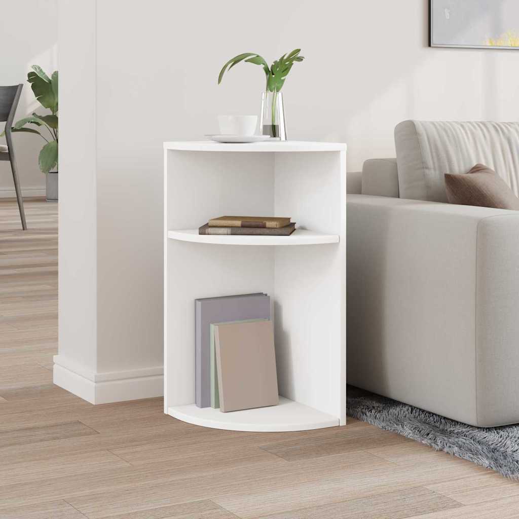 vidaXL Bijzettafel Wit 29,6 x 29,6 x 60 cm Bewerkt hout