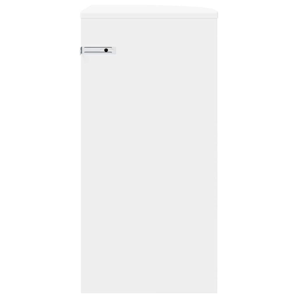 vidaXL Bijzettafel Wit 29,6 x 29,6 x 60 cm Bewerkt hout