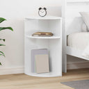 vidaXL Bijzettafel Wit 29,6 x 29,6 x 60 cm Bewerkt hout