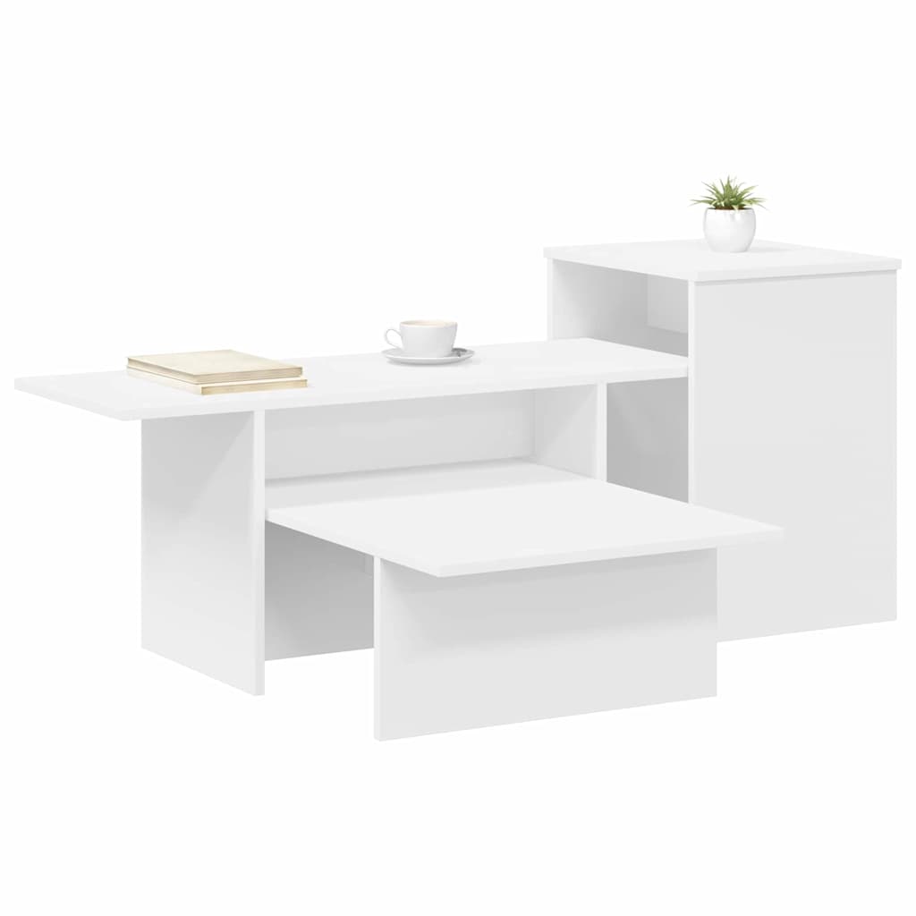 vidaXL Wandtafel Wit 91,5 x 35 x 38,5 cm Bewerkt hout