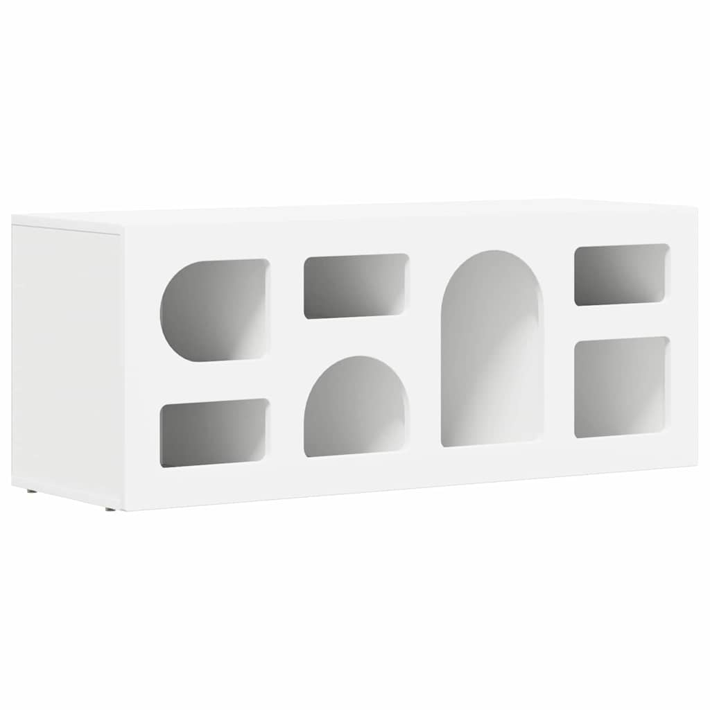 vidaXL TV Kast Wit 100 x 35 x 40 cm Bewerkt hout