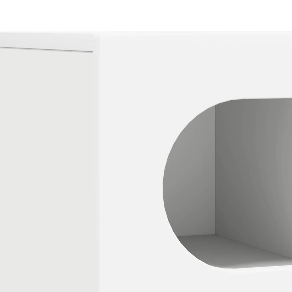 vidaXL TV Kast Wit 100 x 35 x 40 cm Bewerkt hout