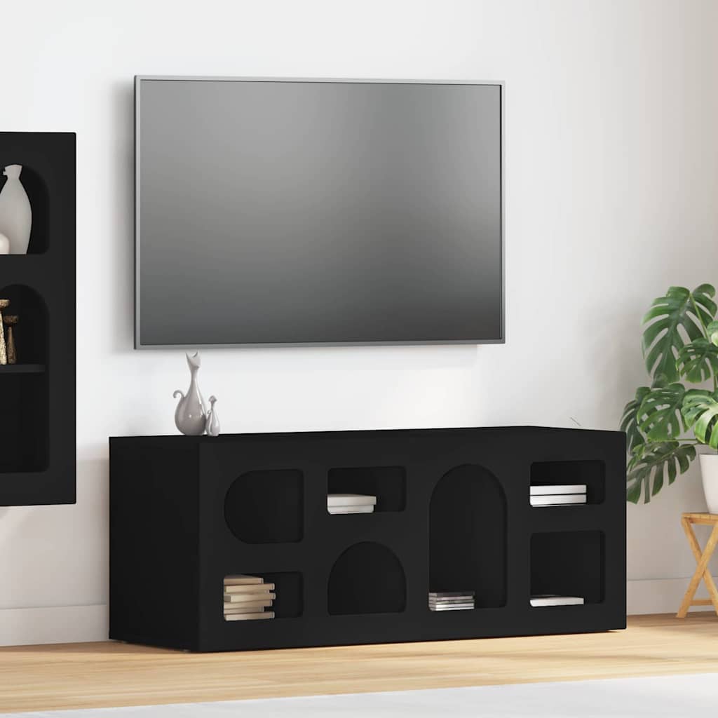 vidaXL TV Kast Wit 100 x 35 x 40 cm Bewerkt hout