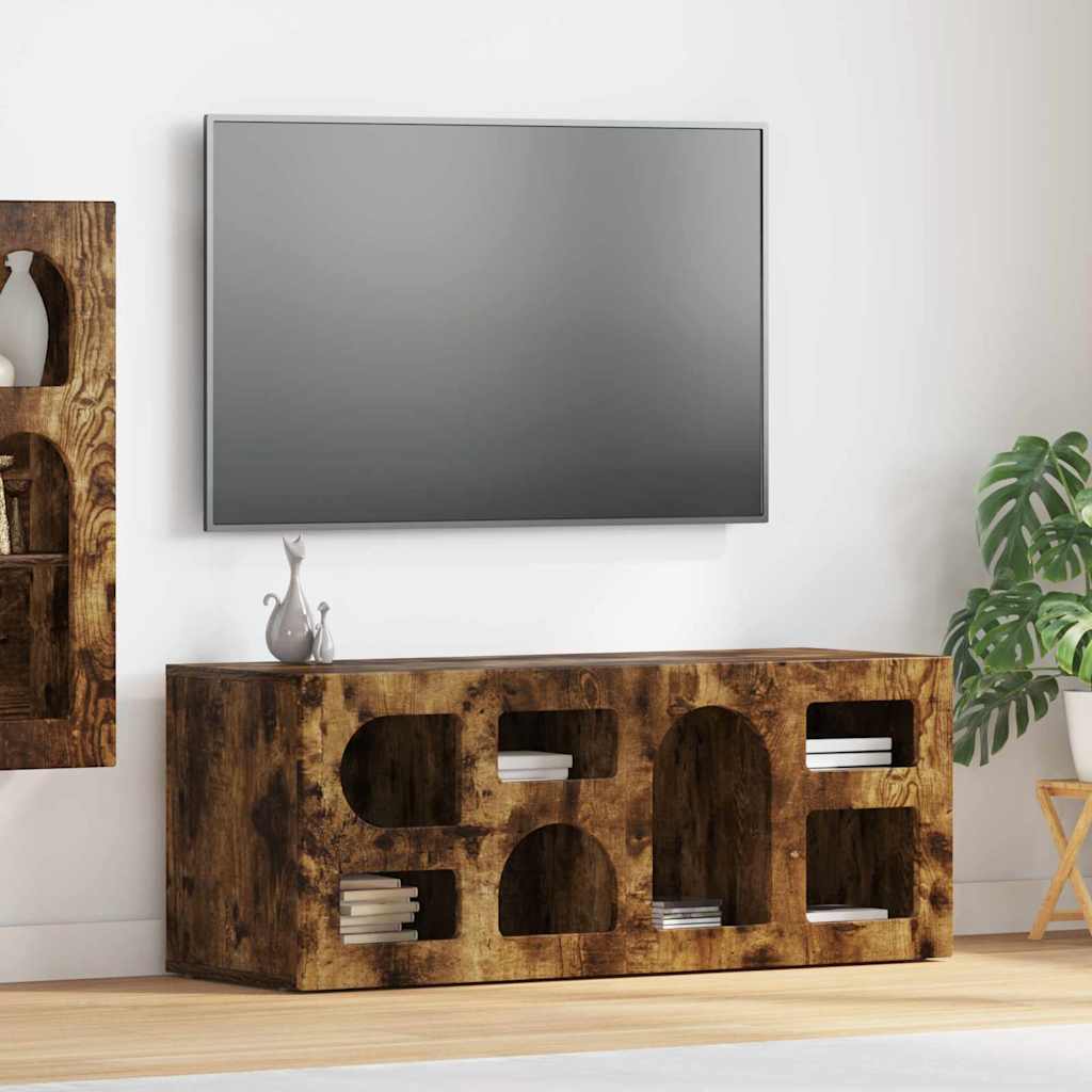 vidaXL TV Kast Wit 100 x 35 x 40 cm Bewerkt hout
