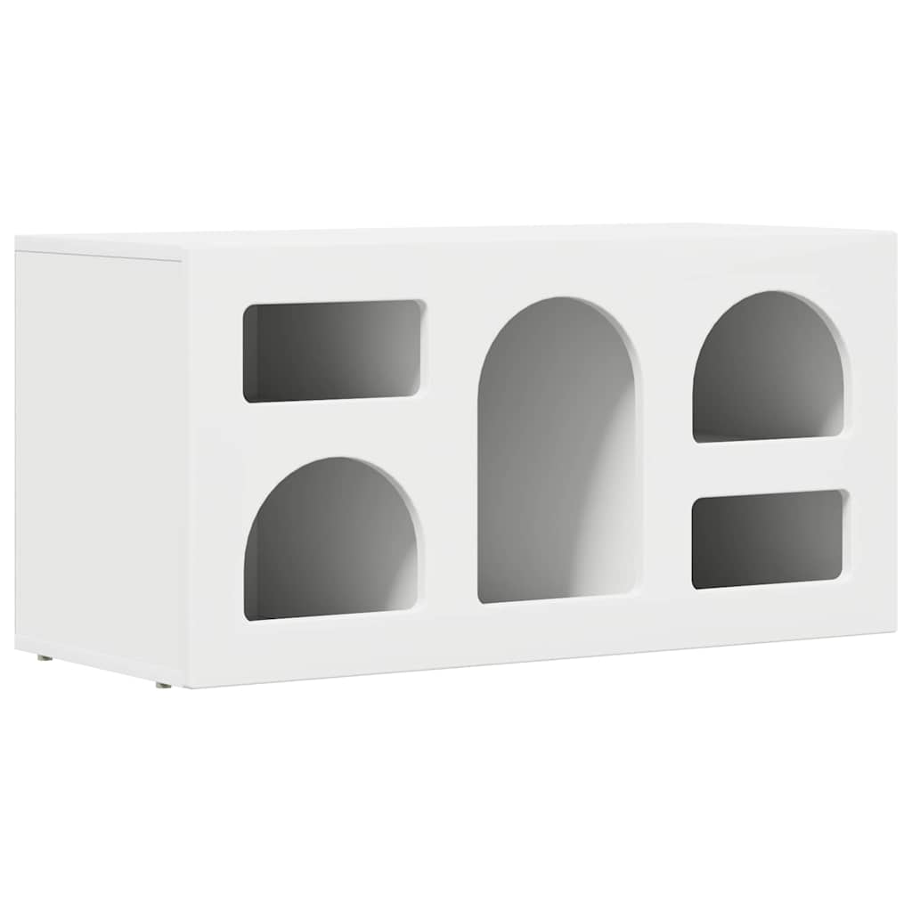 vidaXL TV Kast Wit 80 x 35 x 40 cm Bewerkt hout