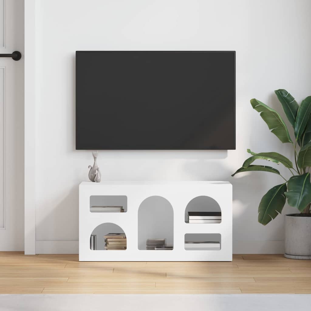 vidaXL TV Kast Wit 80 x 35 x 40 cm Bewerkt hout